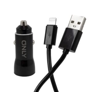 CARGADOR PARA AUTO POTENCIADO LIGHTNING + 2 PUERTOS USB