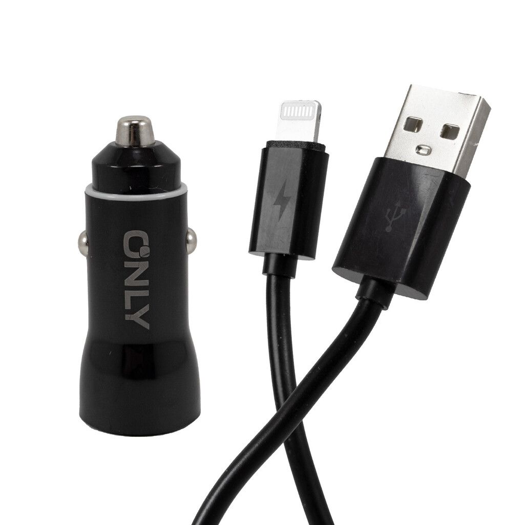 CARGADOR PARA AUTO POTENCIADO LIGHTNING + 2 PUERTOS USB