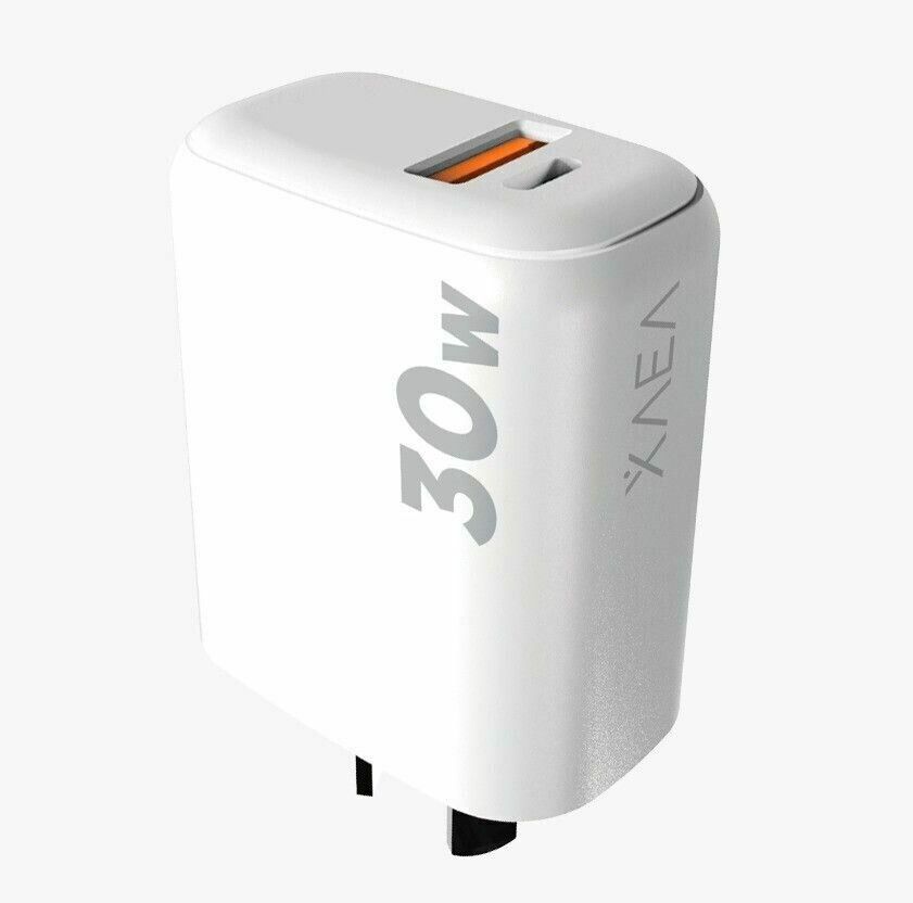 CARGADOR CABEZAL 30W CARGA RAPIDA PARA USB TIPO A Y C - Imagen 2