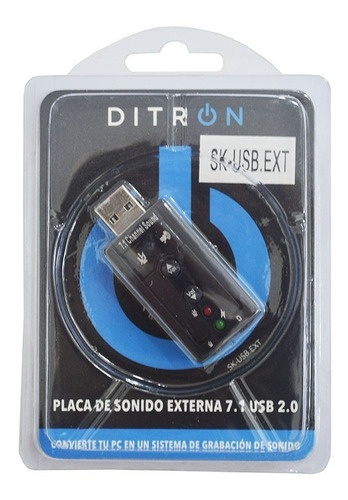 PLACA DE SONIDO USB DITRON 7.1 - Imagen 2